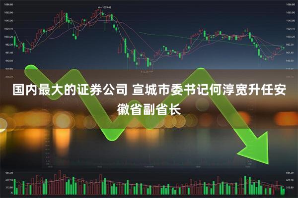 国内最大的证券公司 宣城市委书记何淳宽升任安徽省副省长